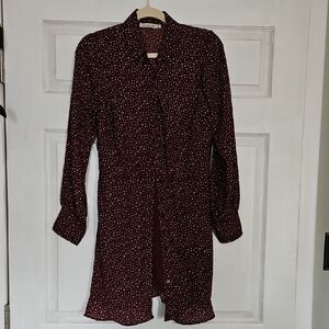 Abercrombie & Fitch Maroon Long Sleeve Dress